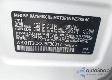 2018 BMW X1 xDrive28I from USA, damaged, VIN WBXHT3C32J5F88317